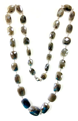 HSN Rarities Sterling Silver Moonstone 30" Station Necklace - Image 1 of 4