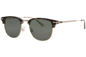 Mont Blanc MB0364S 002 Sunglasses Men's Havana/Gold/Green Lens Square Shape 49mm - Picture 1 of 5
