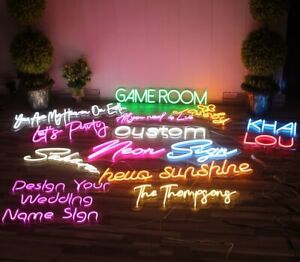 Custom LED Neon Acrylic Sign Wall Light Wedding Signs Vintage Beer Bar Logo Sign