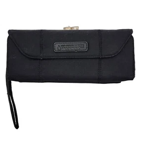 Timbuk2 Paloma Clutch Wallet 420D Marina Nylon Black Kiss Lock Closure - Picture 1 of 11
