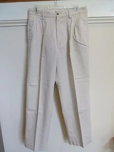 Pantalones de vestir plisados beige para hombre Banana Republic 32x29 - Imagen 1 de 4
