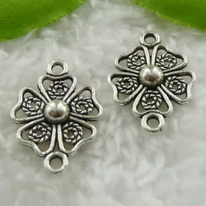 Free Ship 280 pcs tibet silver flower connectors 21x15mm B1157 - Picture 1 of 4