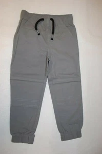 Boys GRAY WOVEN PANTS Joggers ELASTIC WAIST & ANKLES Pockets SIZE 4 - Picture 1 of 2
