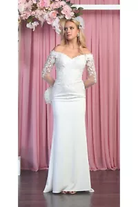 Ivory Wedding Formal Dress & Plus Size - Picture 1 of 4