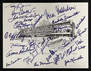Basketball HOFers Signed Poster 13x10 Tom Heinsohn Dolph Schayes +23 Autos JSA - Picture 1 of 7