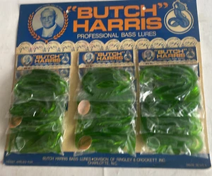 Vintage BUTCH HARRIS NC Vollhändlerkarte Werbung Bass Angeln Köder - Bild 1 von 2