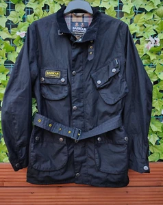 Barbour International Slim Wax mens coat, size Large Chest:44" Black NEW - Picture 1 of 16