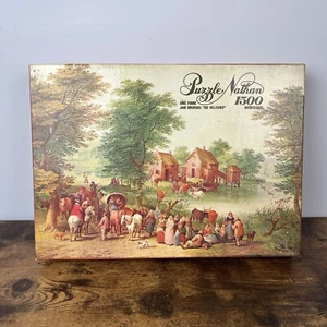 Vintage Nathan Puzzle "A Fair" von Jan Brueghel dem Älteren 1975 1500 Teile Frankreich RAR - Bild 1 von 14
