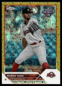 2023 Topps PRO DEBUT NORGE VERA CHROME GOLD MINI DIAMOND REFRACTOR 22/50 PDC-199 - Picture 1 of 2