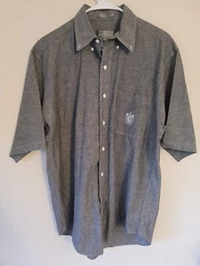 Lord & Taylor The Mans Shop Mens Cotton Chambray Button Up Shirt Size Medium  - Picture 1 of 7