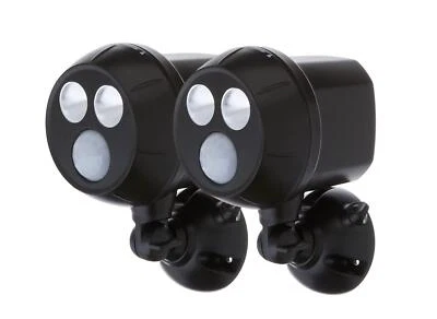New Mr. Beams NetBright Motion Activated Spotlights 2Pk MBN391- Black - Image 1 of 4