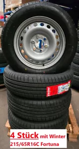 FORD Transit Tourneo 16 "Zoll Stahl 4 Stk Winter 215/65C Fortuna + RDK(204) - Bild 1 von 4