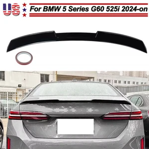 Gloss Black Rear Spoiler Tail Wing For BMW 5 Series I5 G60 G68 525i 530i 2024-on - Picture 1 of 11