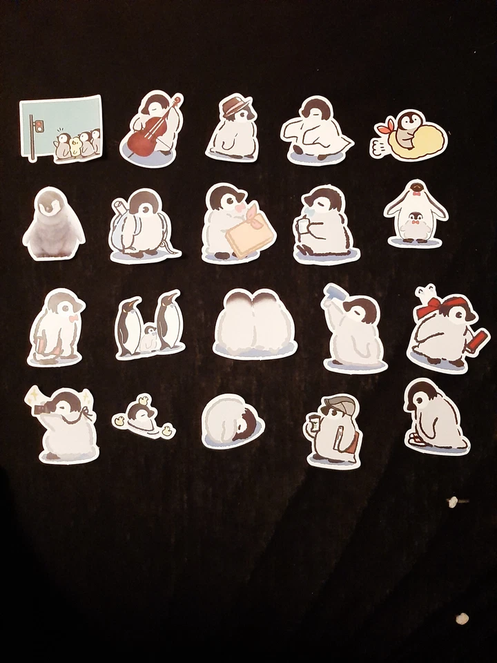 Stickerset "Pinguine" 20 Sticker  Geschenk für Weihnachten - Bild 1 von 1