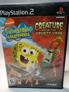 NO GAME-PLAYSTATION 2 CREATURE FROM THE KRUSTY KRAB -CASE & MANUAL ONLY-NO GAME - Picture 1 of 3