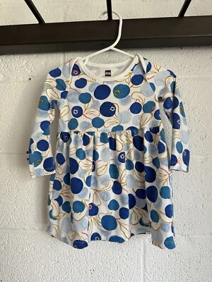 Nuevo sin etiquetas Vestido Tea Collection Arándanos Bebé Niñas Talla 12-18M Manga Larga Foto 1 de 4