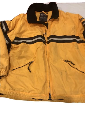 Chaqueta Abercrombie & Fitch Amarillo Mostaza Forrada de Vellón Y2K Preppy College Para Hombres L Foto 1 de 4