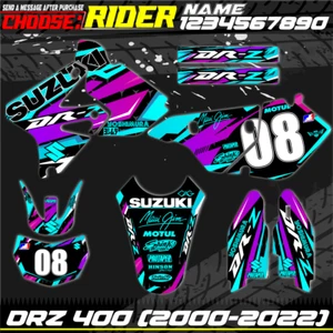 suzuki drz400sm drz400s drz 400 kit graphics decals stickers 2000-2022 supermoto - Foto 1 di 1