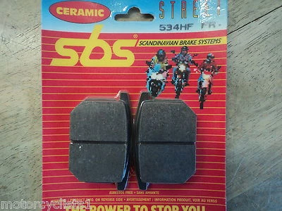 SBS SUZUKI BRAKE PADS GS 550 650 750 1000 1100 XN85 FRONT 534HF FA65 80 81 82 83 - Image 1 of 2