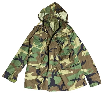 M65 Army Cold Weather Coat Field Jacket Camo Stow Hood Military Tactical Zip War - Image 1 of 4