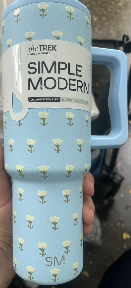 BOTELLA DE ACERO DE 40 ONZAS DE JARDÍN DE FLORES EDICIÓN LIMITADA SIMPLEMENTE MODERNA Foto 1 de 1