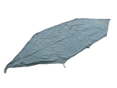 USGI MILITARY SHELTER HALF PUP TENT OD GREEN CANVAS TARP 1/2 ONLY NO POLES/STAKE - Image 1 of 4