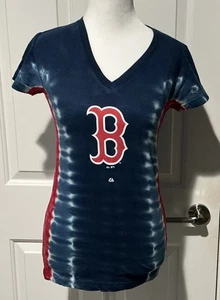 NEW Majestic MLB Boston Red Sox  T-Shirt Short Sleeve Tie Dye Women’s Medium - Picture 1 of 5