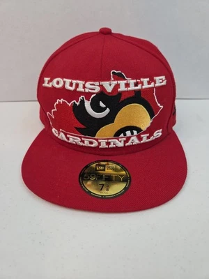 New Era Louisville Cardinals 59fifty On Field Fitted Cap Size 7 3/8 - Image 1 of 4