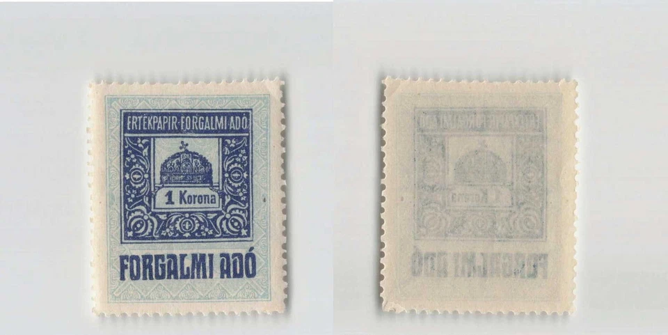 *Hungary Revenue Stamp, 1 Korona 1920 , Fiscal Cinderella Tax [S6039]7e3 - Image 1 of 1