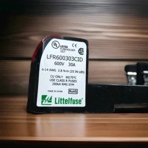 LITTLE FUSE (CLASS "R" FUSE BLOCK) LED-INDICATING-600V-30A *P/N: LFR600303CID* - Picture 1 of 6