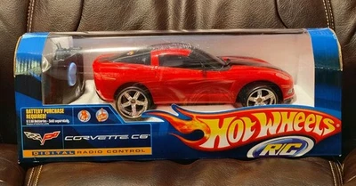 NEW 2007 Mattel HOT WHEELS RC Red Corvette C6 Kids Digital Radio Control Vehicle - Image 1 of 4