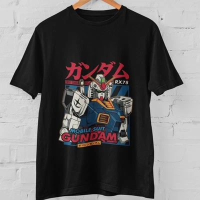 Camiseta RX-78 Gundam Anime Japonés Mecha Gráfico Genial Streetwear Unisex Foto 1 de 4