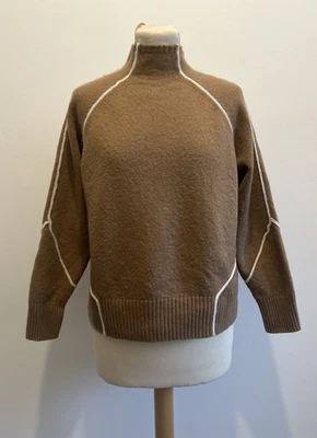 Chinti & Parker Jumper Womens Small Wool & Cashmere Brown High Neck Knit - Image 1 of 4