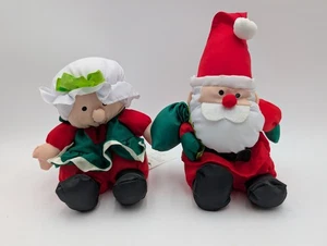 Stuffins Santa Claus and Mrs Plush Nylon Lot 1990 Stuffed Animal Toy - Picture 1 of 10
