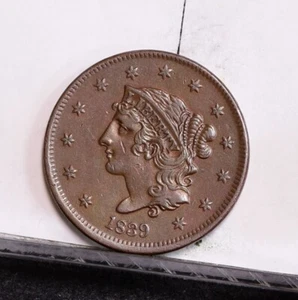 Centavo grande 1839 - cabeza explosiva - detalles como nuevo, limpio (#57573-L) - Imagen 1 de 8