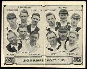 Barratt - 'Cricket Team Folders' (1933) - Leiestershire County C.C. - Picture 1 of 2