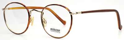 MOSCOT ORIGINALS Zev Rubio Dorado Hombres Redondo Borde Completo Anteojos 46-21-145 B:42 Foto 1 de 4
