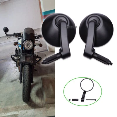 7/8'' 1'' Motorcycle Handle Bar End Side Mirror For Triumph Bonneville T100 T120 - Image 1 of 4