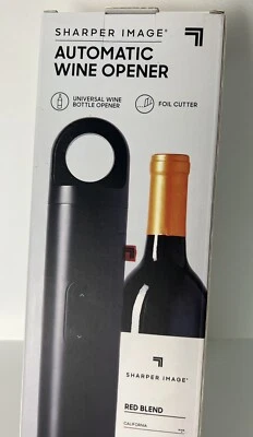 Sharper Image Automatic Wine Opener Battery Powered Removable Foil Cutter Gift - Image 1 of 4