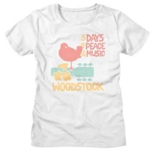 Ladies Woodstock 3 Days Of Peace Music Shirt - Picture 1 of 2