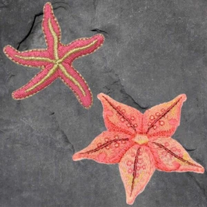 Starfish Patch Set - Pink Starfish, Ocean, Sea Creature, Sealife (Iron On) - Picture 1 of 1