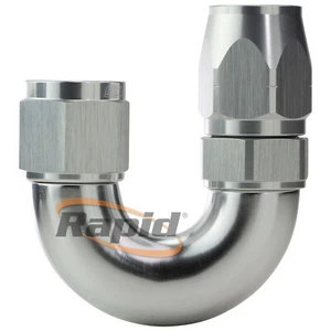 Aeroflow AF556-16S - 16AN 550 Cutter1pc Full Flow Swivel 180° Silver H/End - Picture 1 of 12