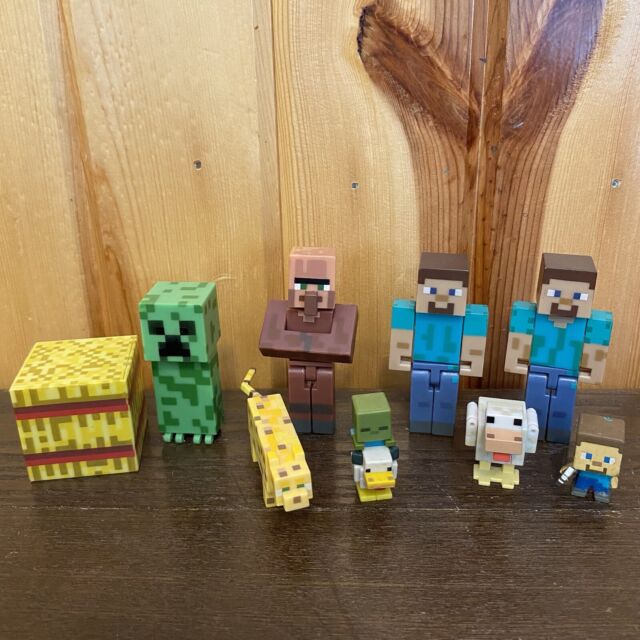 Boneco Minecraft Caves E Cliffs - Porco Com Acessórios