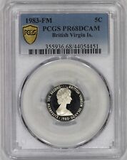 1983-FM British Virgin Islands 5c Proof Coin PCGS PR68DCAM