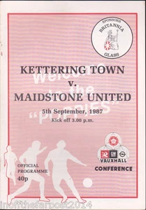 Conferencia Vauxhall 1987/88 Kettering Town V Maidstone United 05-09-1987 - Imagen 1 de 1