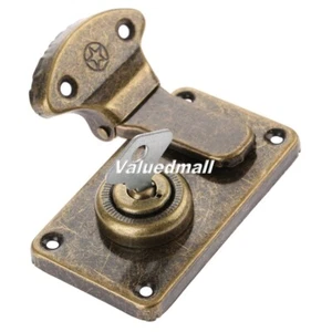 Vintage Wooden Box Latch Hasp 7 Hole Hardware Luggage Case Buckle Lock Furniture - Picture 1 of 10