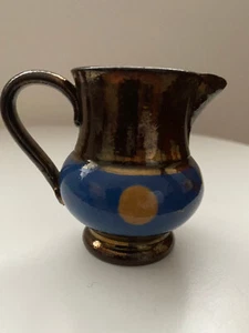 VINTAGE MINIATURE LUSTRE GLAZED CREIGIAU WELSH POTTERY JUG - Picture 1 of 5