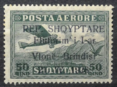 1928 Albania  Posta Aerea  linea area Valona - Brindisi MH*(Dwei109 - Immagine 1 di 2