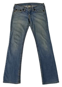 28 32"X31" True Religion World Tour Johnny Big T Made in USA Denim Blue Jeans - Picture 1 of 12