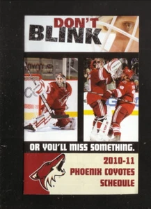 Phoenix Coyotes--Shane Doan--Ilya Bryzgalov--2010-11 Pocket Schedule-FS Arizona - Picture 1 of 2